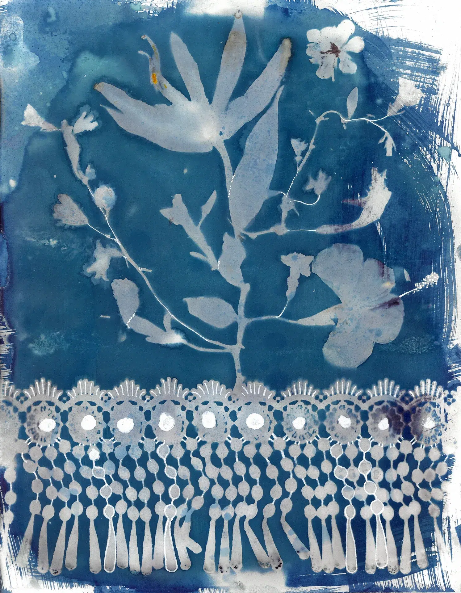 "Thanks for Everything", a cyanotype from the Bouquet series, by Katelynn McAllister
