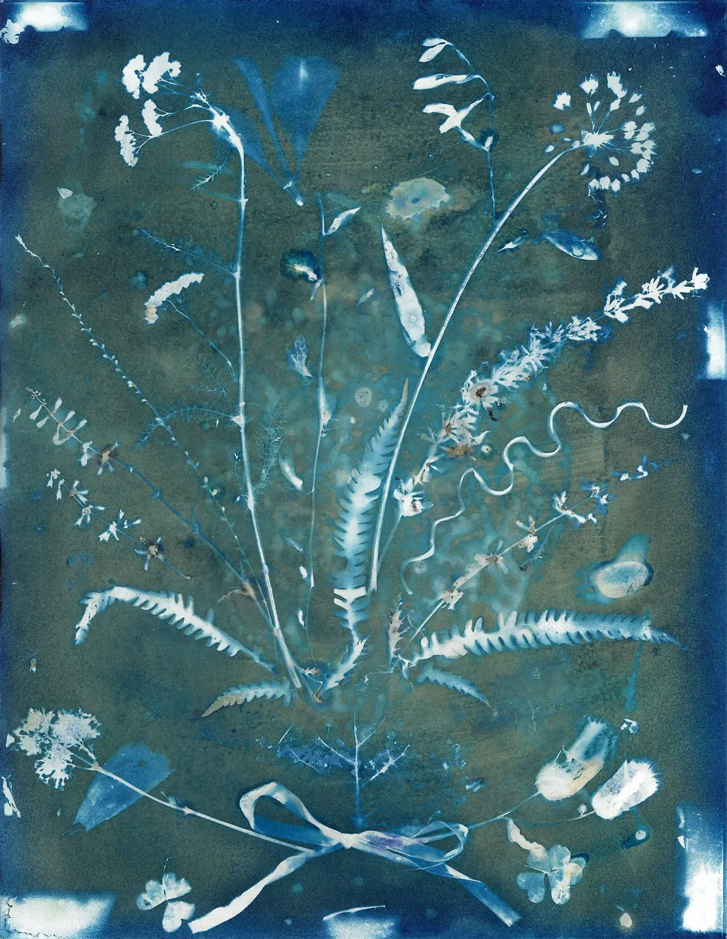 "Wish You Well", a cyanotype from the Bouquet series, by Katelynn McAllister