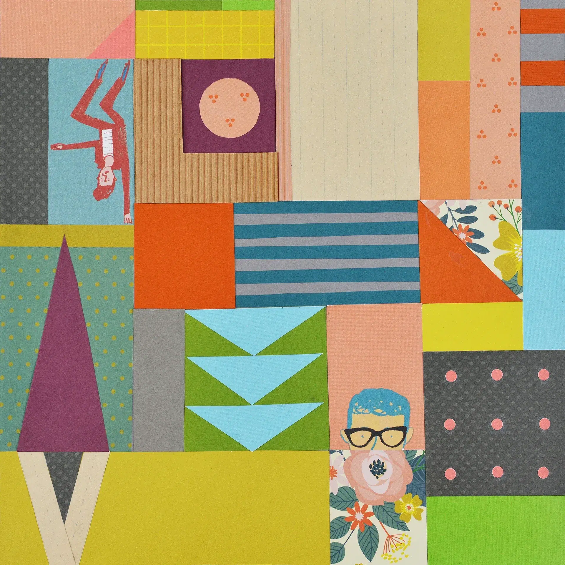 "Dotted", a collage from the Geometric series, by Katelynn McAllister