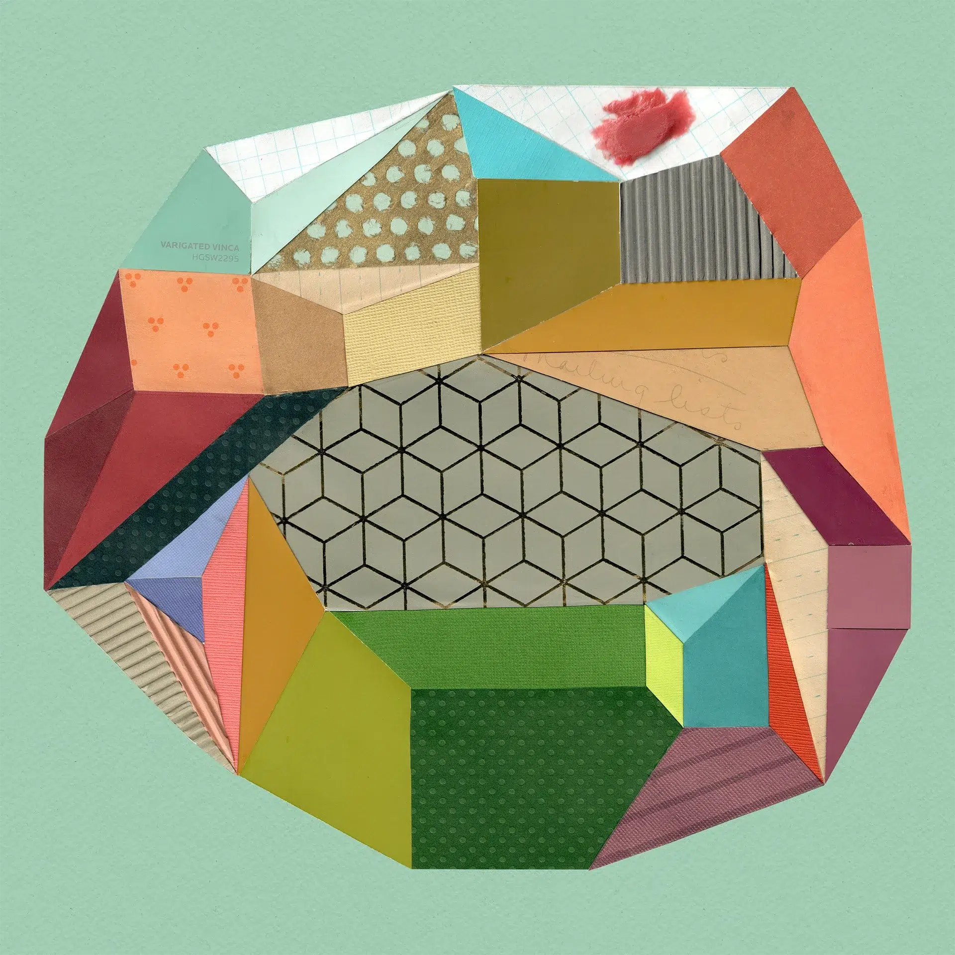 "Vinca", a collage from the Geometric series, by Katelynn McAllister