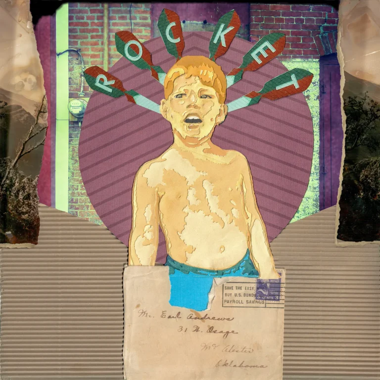 "Rocket", a collage from the Portraits series, by Katelynn McAllister