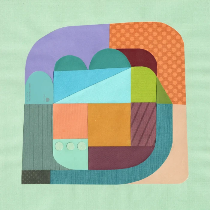"Pool", a collage from the Geometric series, by Katelynn McAllister