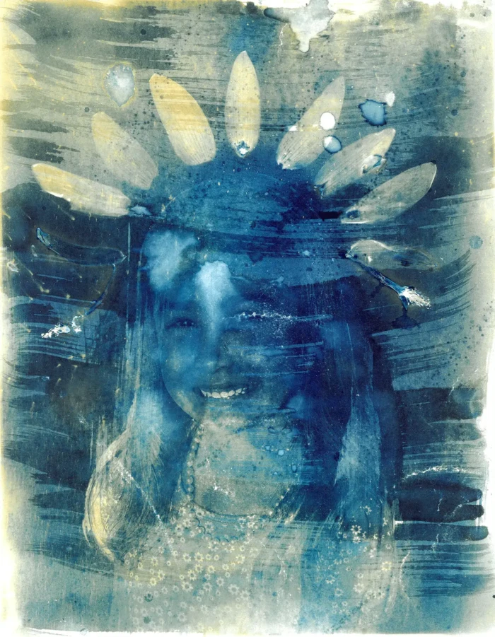 "Giuliana", a cyanotype from the Compositions series, by Katelynn McAllister