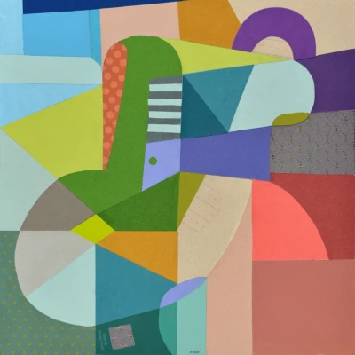 "D", a collage from the Geometric series, by Katelynn McAllister