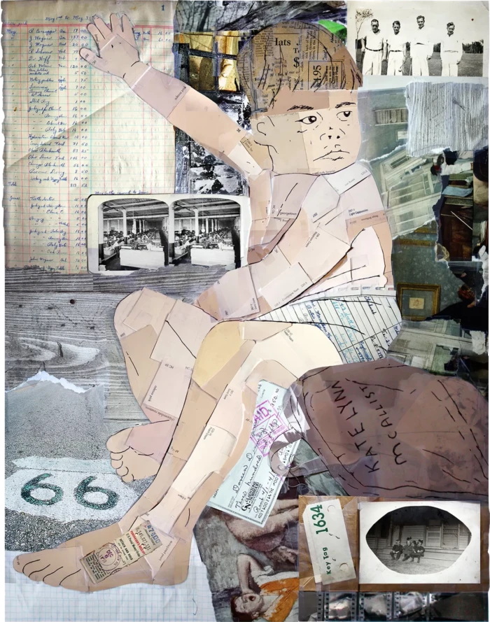 "Rocket", a collage from the Portraits series, by Katelynn McAllister
