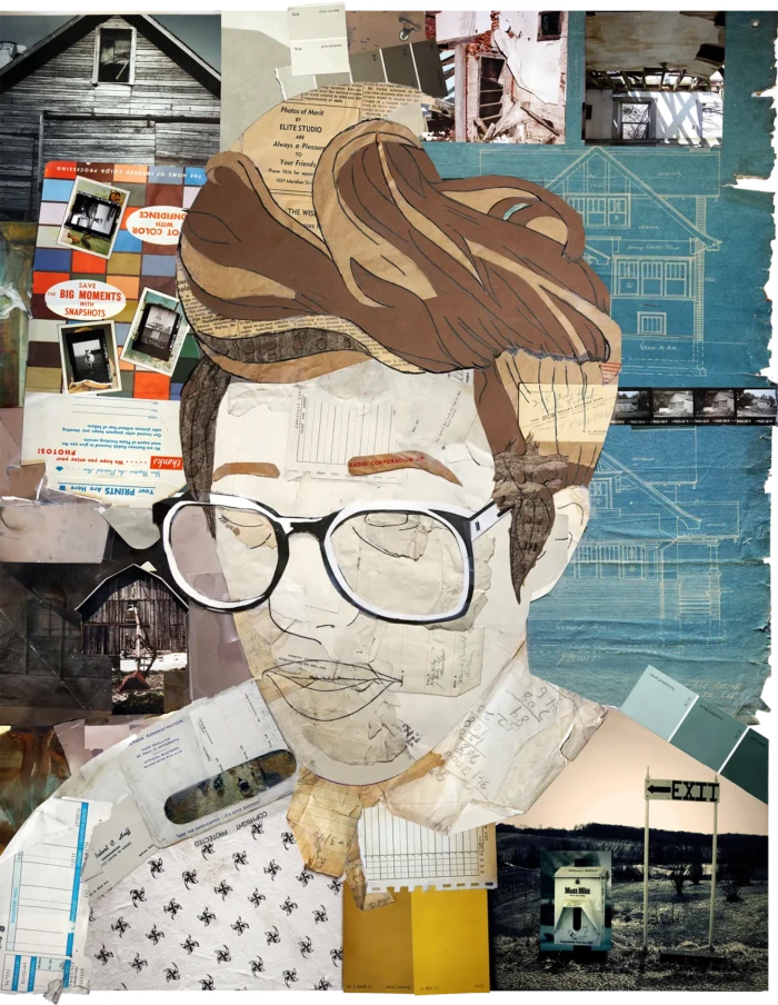 "Shebiscuit", a collage from the Portraits series, by Katelynn McAllister