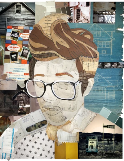 "Shebiscuit", a collage from the Portraits series, by Katelynn McAllister