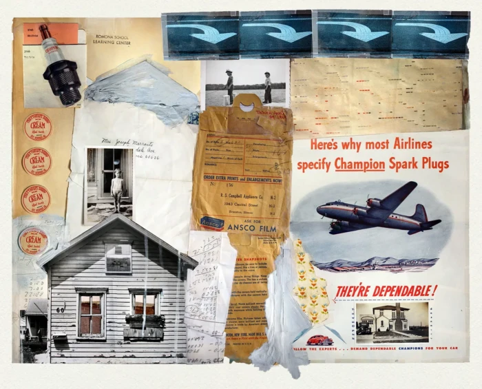 "Ansco", a collage from the Vestiges series, by Katelynn McAllister