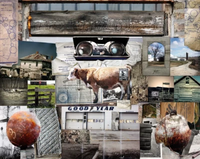 "Good Year", a collage from the Vestiges series, by Katelynn McAllister