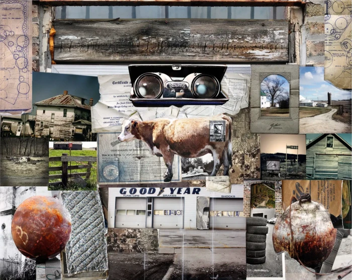 "Good Year", a collage from the Vestiges series, by Katelynn McAllister