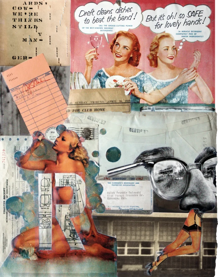 "Germany Still Thinks We're Cowards", a collage from the Vignettes series, by Katelynn McAllister
