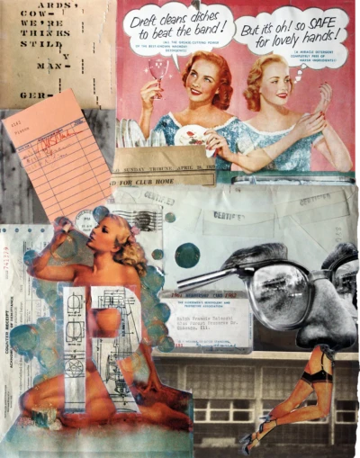 "Germany Still Thinks We're Cowards", a collage from the Vignettes series, by Katelynn McAllister