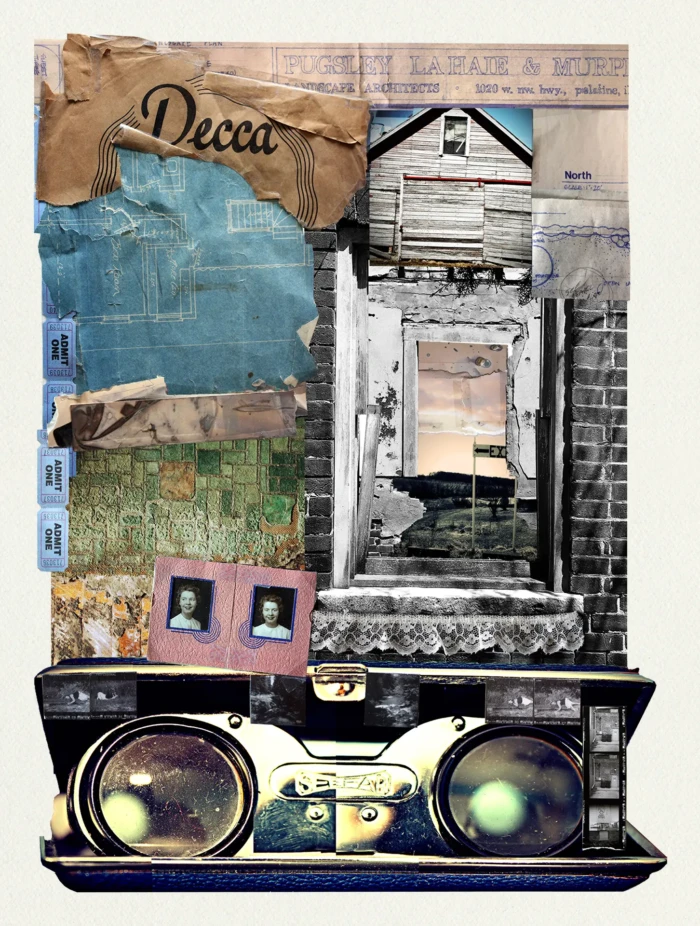 "Seefar", a collage from the Vignettes series, by Katelynn McAllister