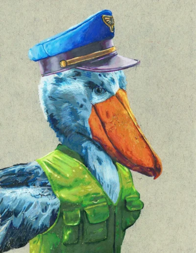 "Shoebill", from the Drawing series, by Katelynn McAllister