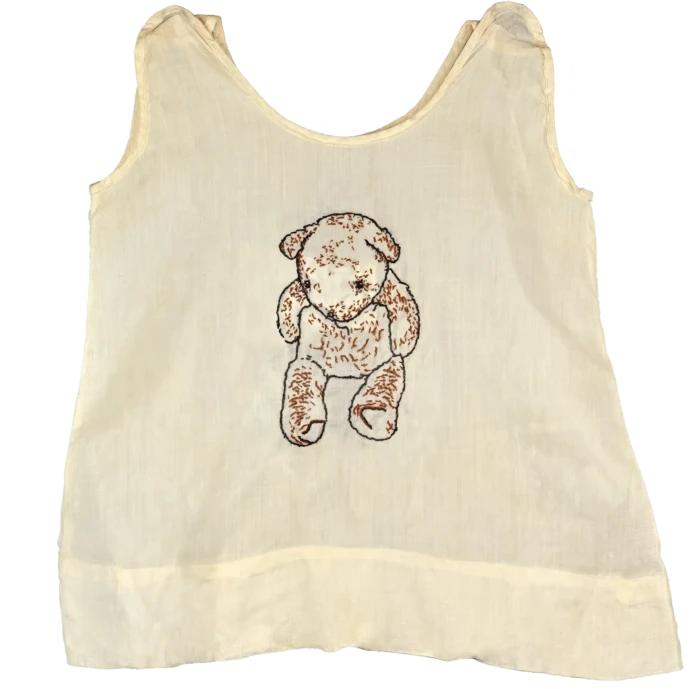 "Teddy", part of the Embroidery series, by Katelynn McAllister