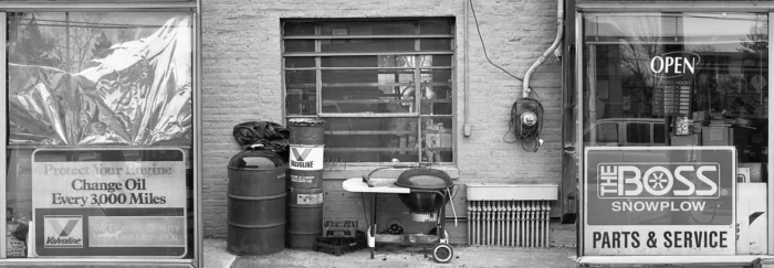 "Valvoline", digital photo collage from the Like We Used To series, by Katelynn McAllister